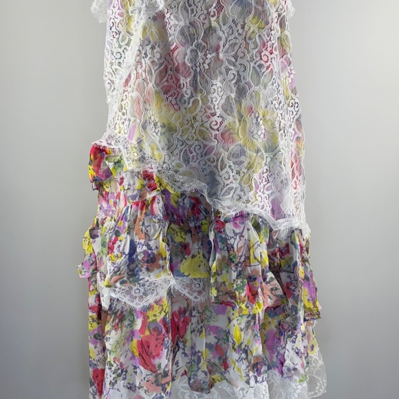 Anthropologie Sleeveless Lace-Back Tiered Mini Dress – Feminine, Flowy & Flatter - Picture 14 of 16